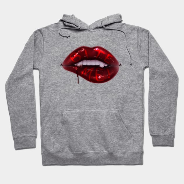 Bite Me Lips Hoodie by Monstrous1